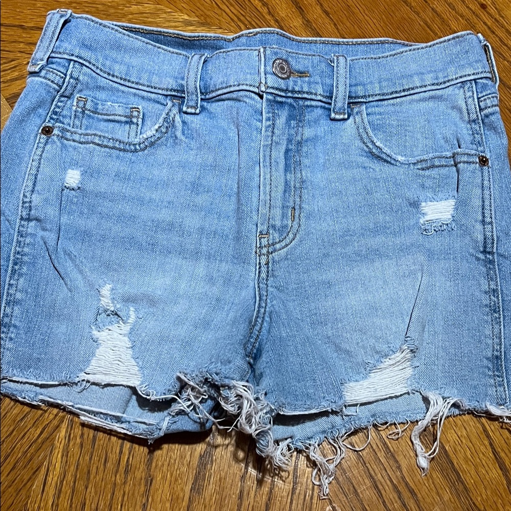 Old Navy Light Blue Distressed Jean Shorts